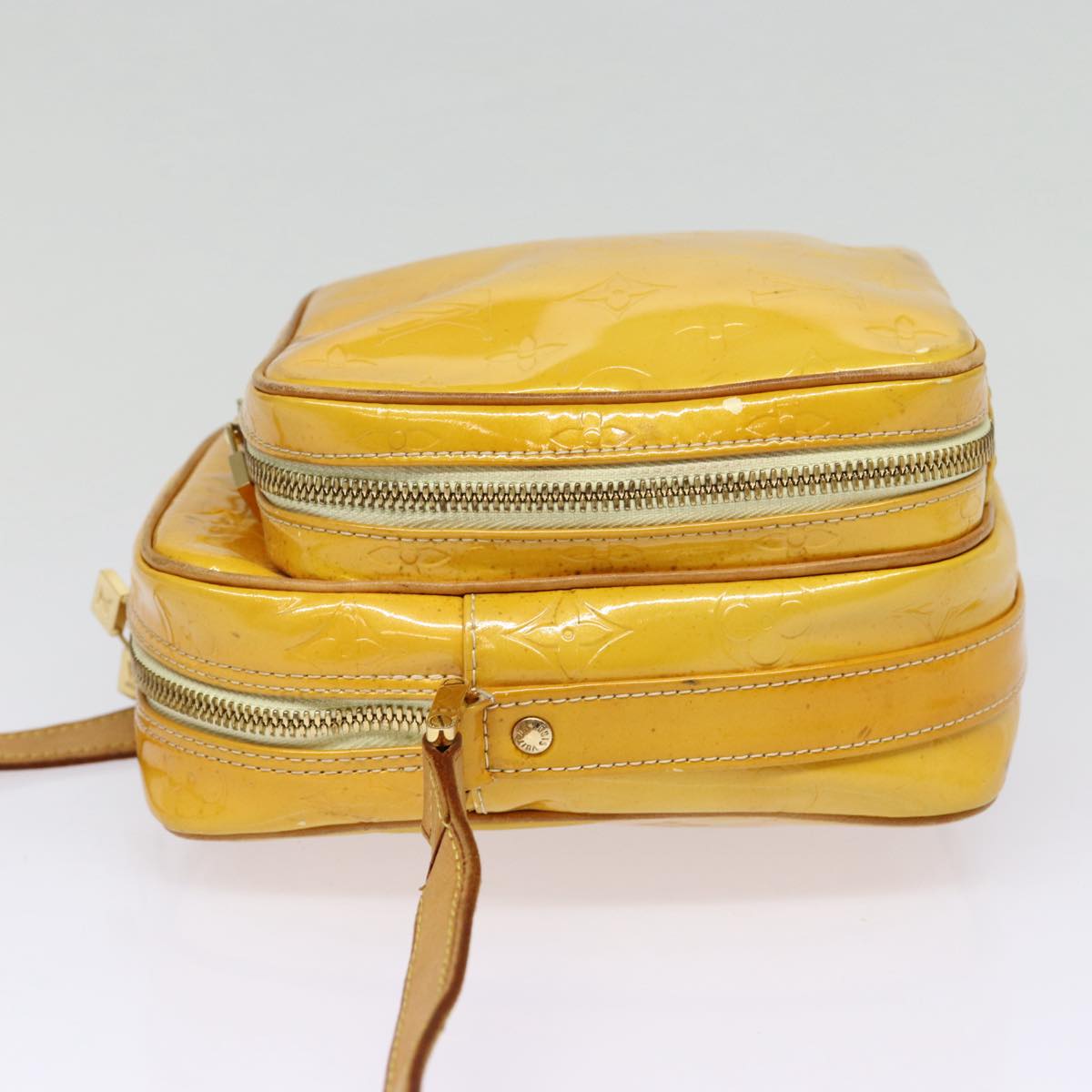 LOUIS VUITTON Monogram Vernis Wooster Shoulder Bag Yellow M91075 LV 85730