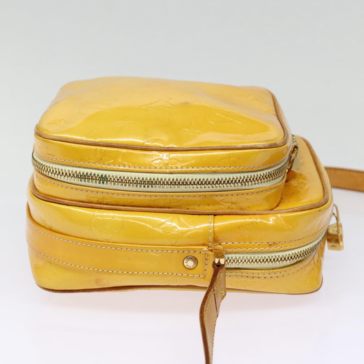 LOUIS VUITTON Monogram Vernis Wooster Shoulder Bag Yellow M91075 LV 85730