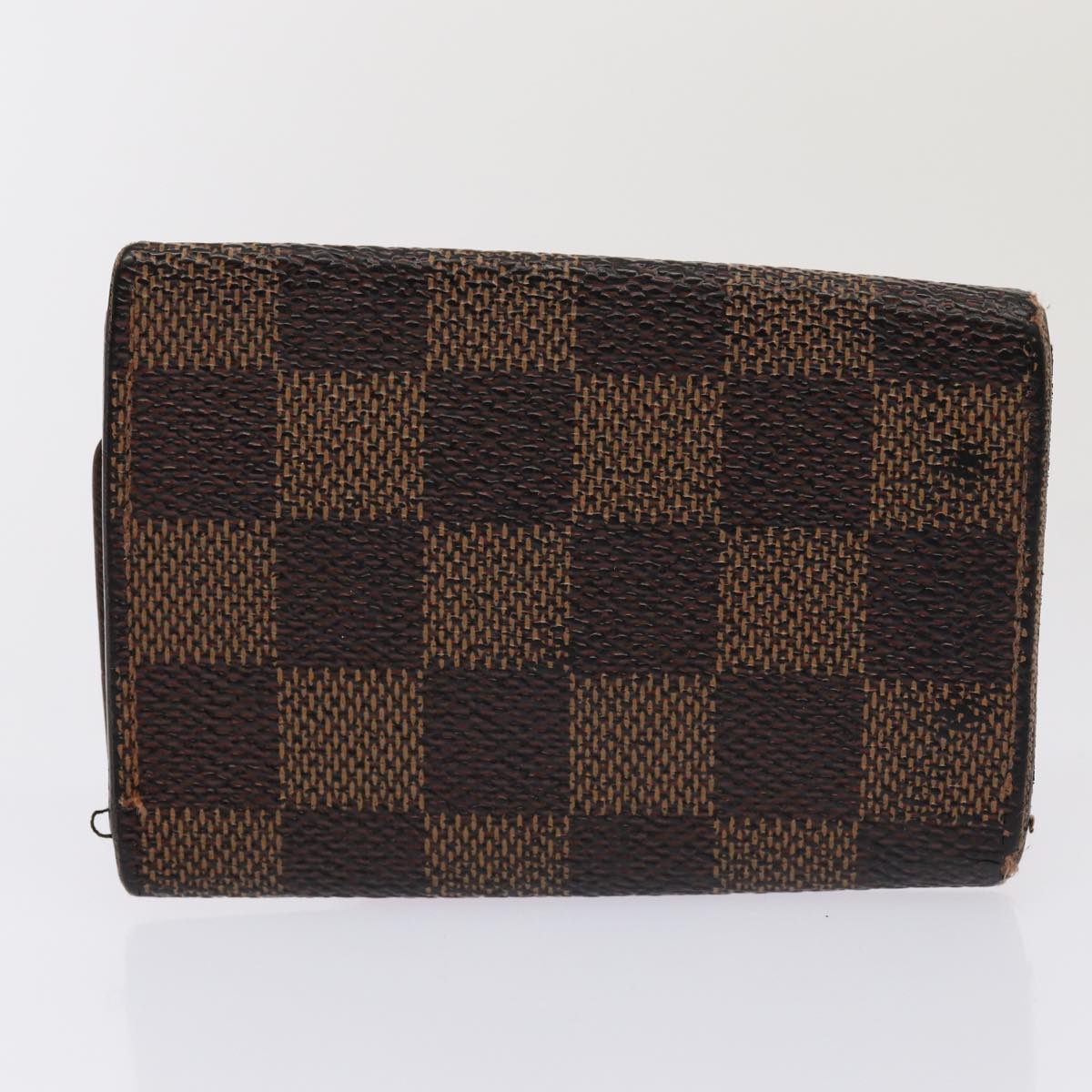 LOUIS VUITTON Damier Ebene Vernis Key Case 5Set Gray Pomme D'amour LV 85754