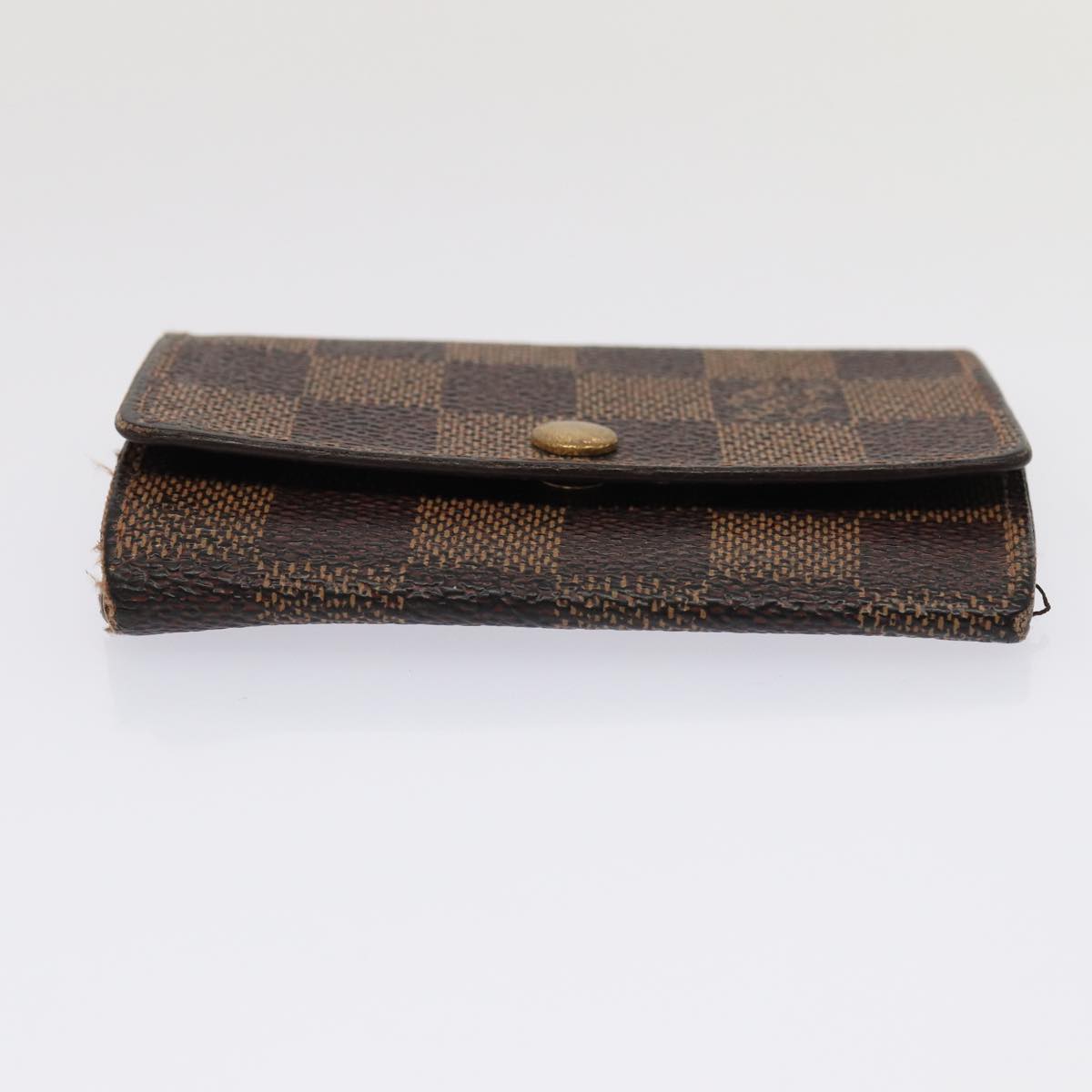 LOUIS VUITTON Damier Ebene Vernis Key Case 5Set Gray Pomme D'amour LV 85754
