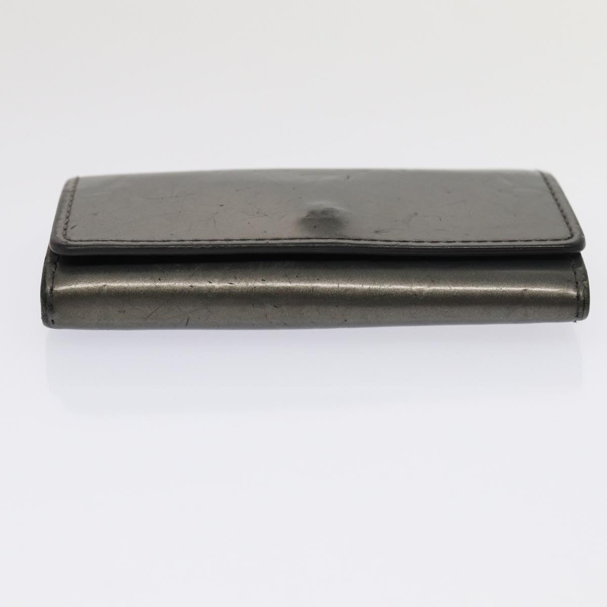 LOUIS VUITTON Damier Ebene Vernis Key Case 5Set Gray Pomme D'amour LV 85754