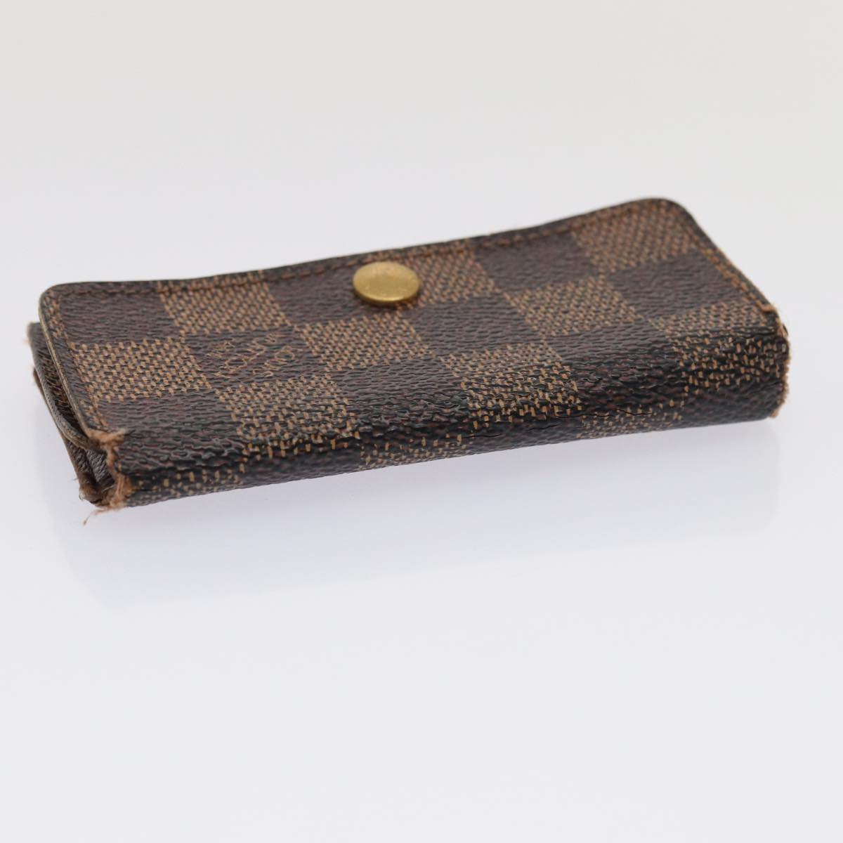 LOUIS VUITTON Damier Ebene Vernis Key Case 5Set Gray Pomme D'amour LV 85754