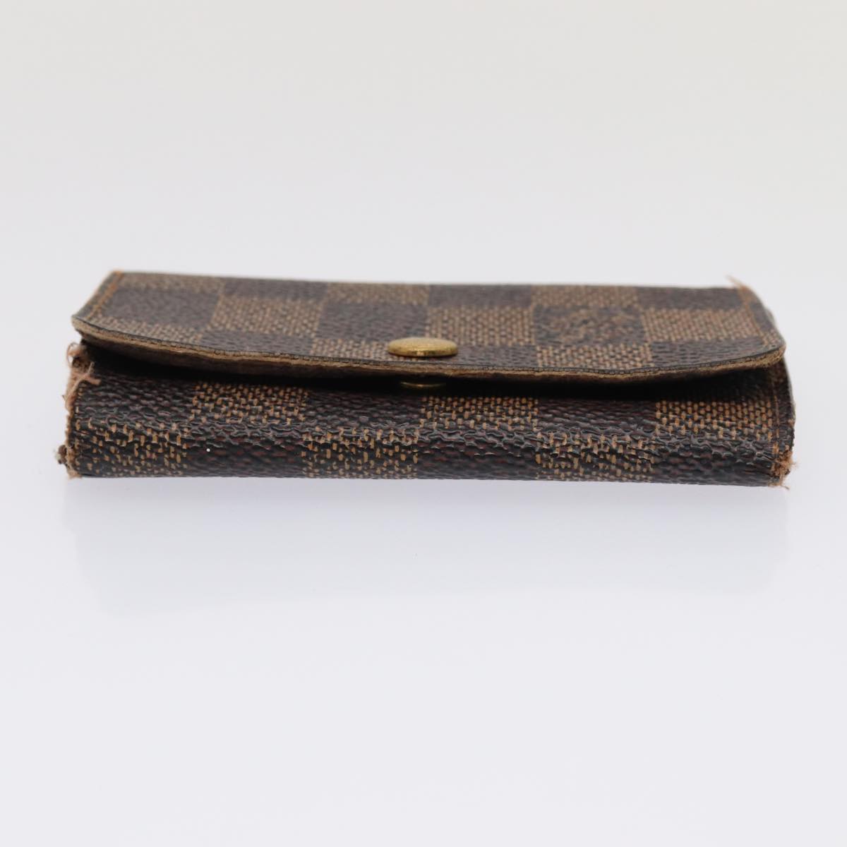 LOUIS VUITTON Damier Ebene Vernis Key Case 5Set Gray Pomme D'amour LV 85754
