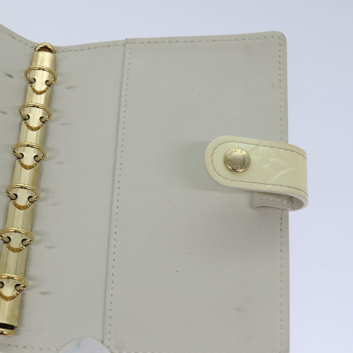 LOUIS VUITTON Vernis Agenda PM Day Planner Cover Perle R21010 LV 85800