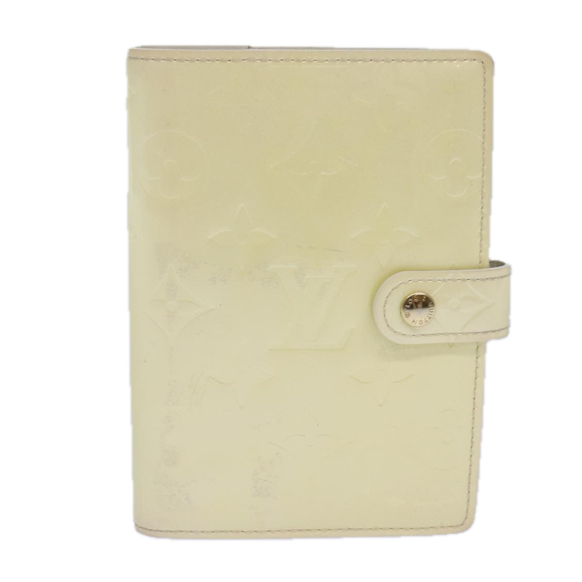 LOUIS VUITTON Vernis Agenda PM Day Planner Cover Perle R21010 LV 85800