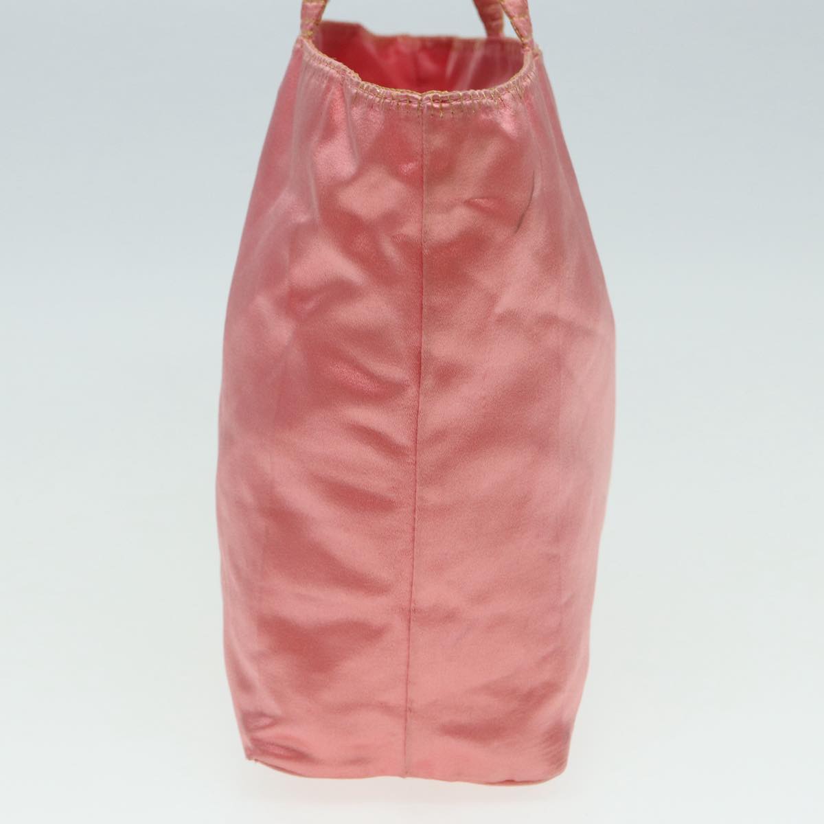 Luxury Prada Hand Bag Satin Gold Pink  85816