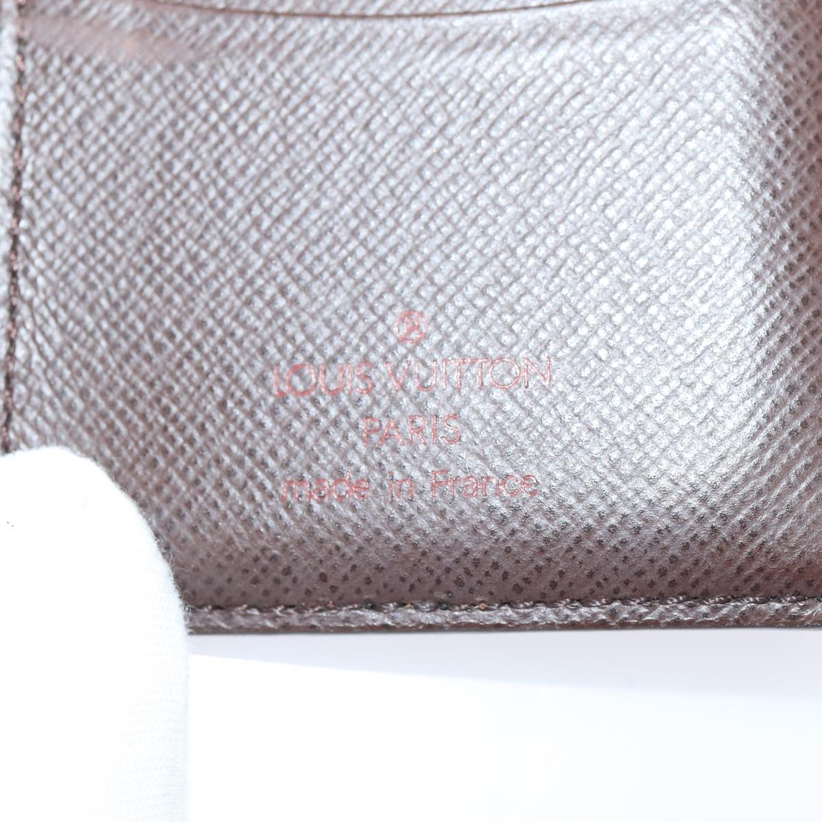 LOUIS VUITTON Damier Ebene Organizer Dupoch Card Case N61721 LV 85866
