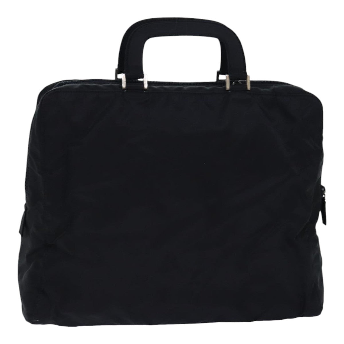 Luxury Prada Hand Bag Nylon Black Silver  85874
