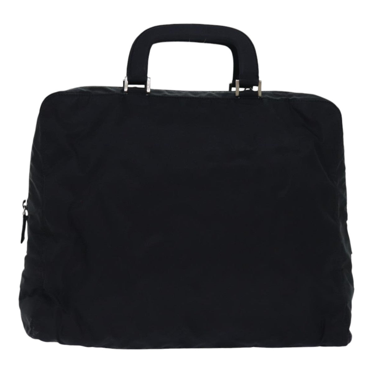 Luxury Prada Hand Bag Nylon Black Silver  85874