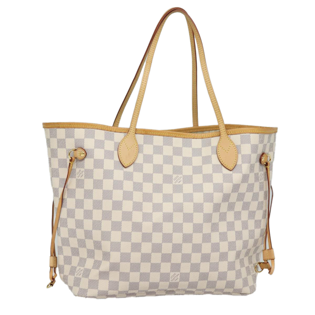 LOUIS VUITTON Damier Azur Neverfull MM Tote Bag N41605 LV 85930A