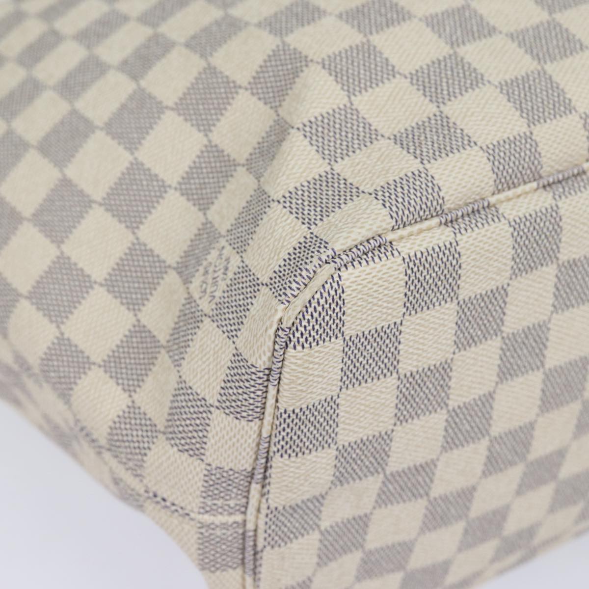 LOUIS VUITTON Damier Azur Neverfull MM Tote Bag N41605 LV 85930A