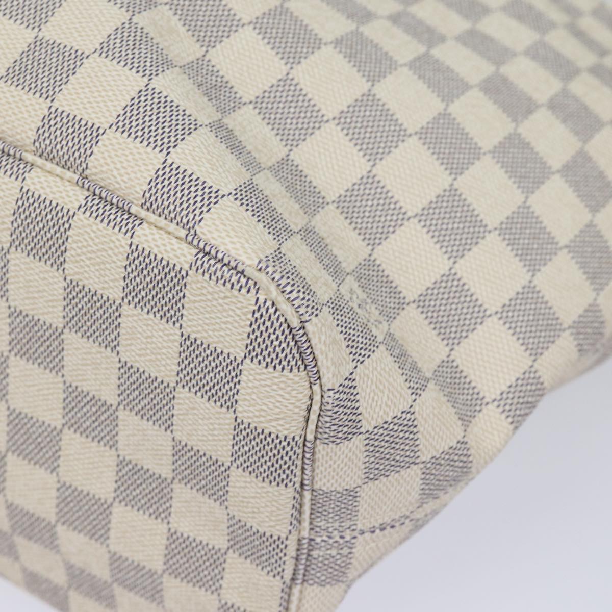LOUIS VUITTON Damier Azur Neverfull MM Tote Bag N41605 LV 85930A
