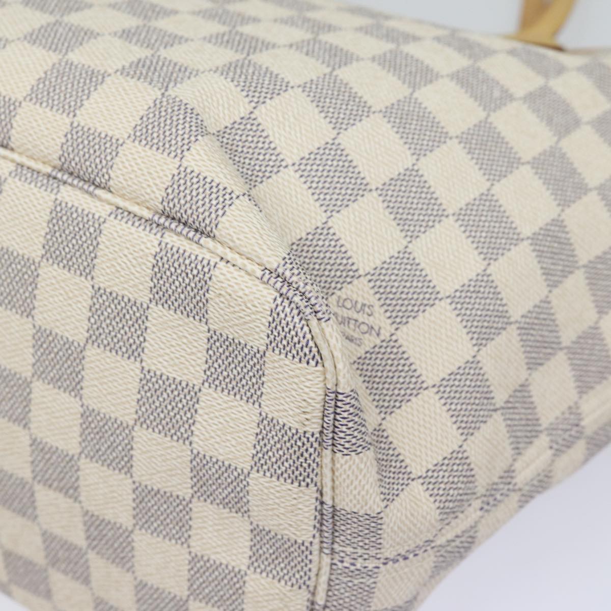 LOUIS VUITTON Damier Azur Neverfull MM Tote Bag N41605 LV 85930A