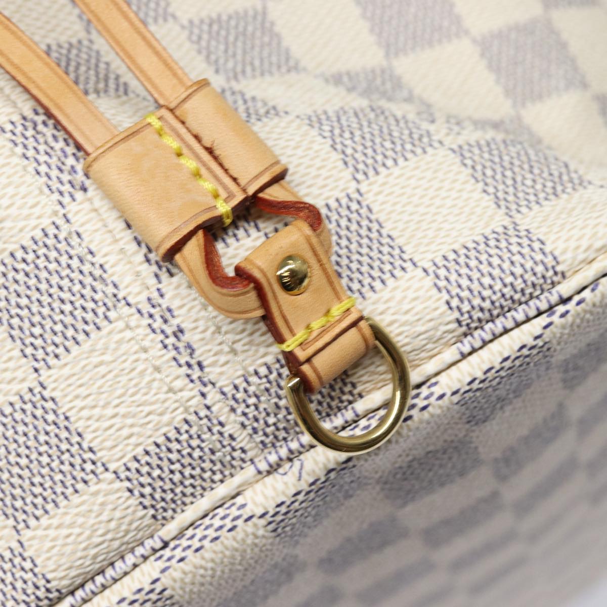 LOUIS VUITTON Damier Azur Neverfull MM Tote Bag N41605 LV 85930A