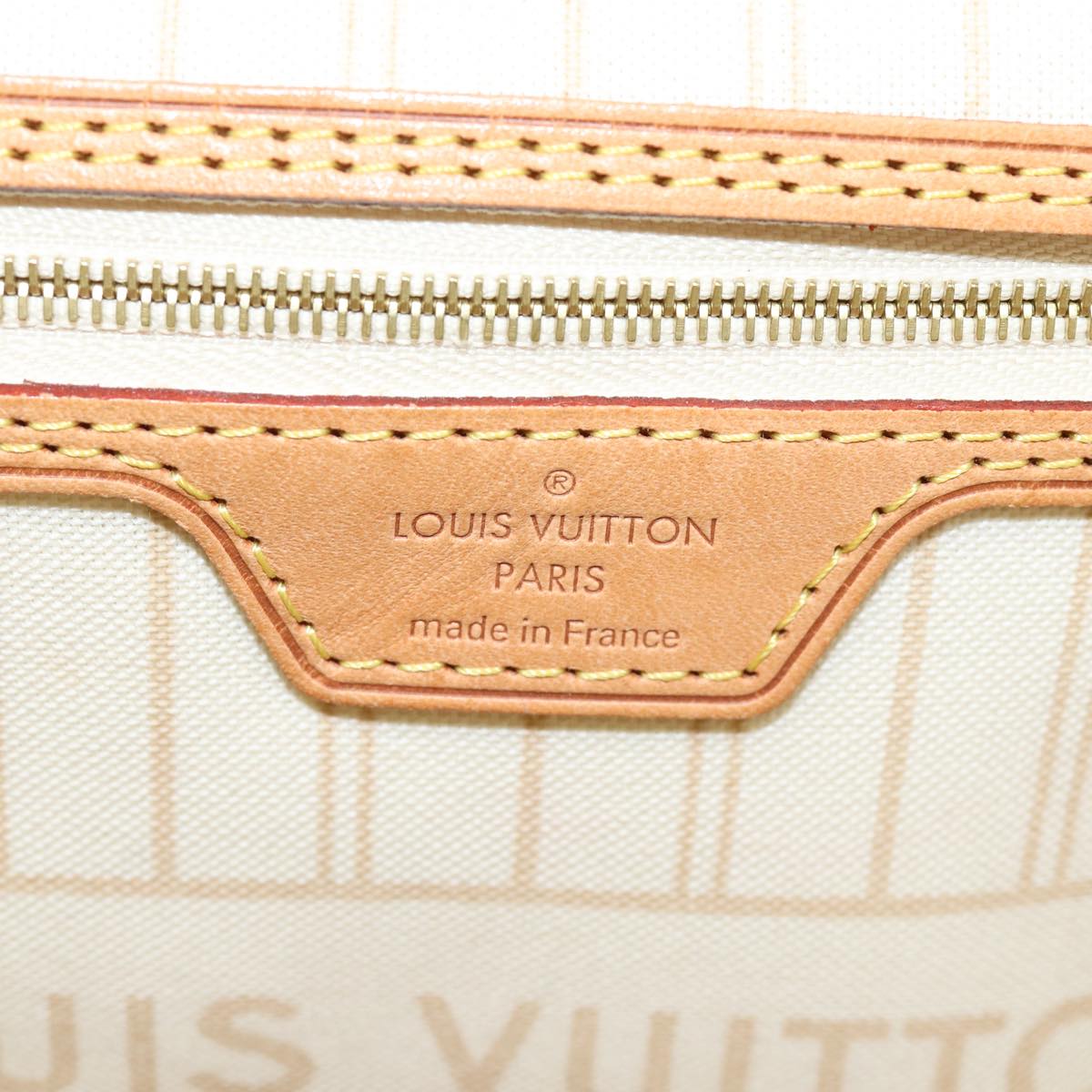 LOUIS VUITTON Damier Azur Neverfull MM Tote Bag N41605 LV 85930A
