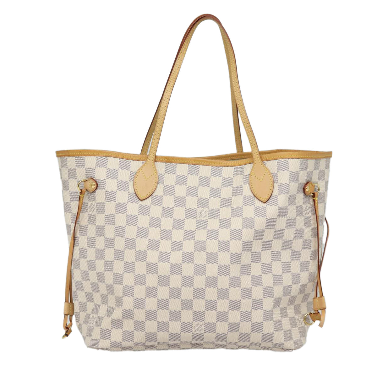 LOUIS VUITTON Damier Azur Neverfull MM Tote Bag N41605 LV 85930A