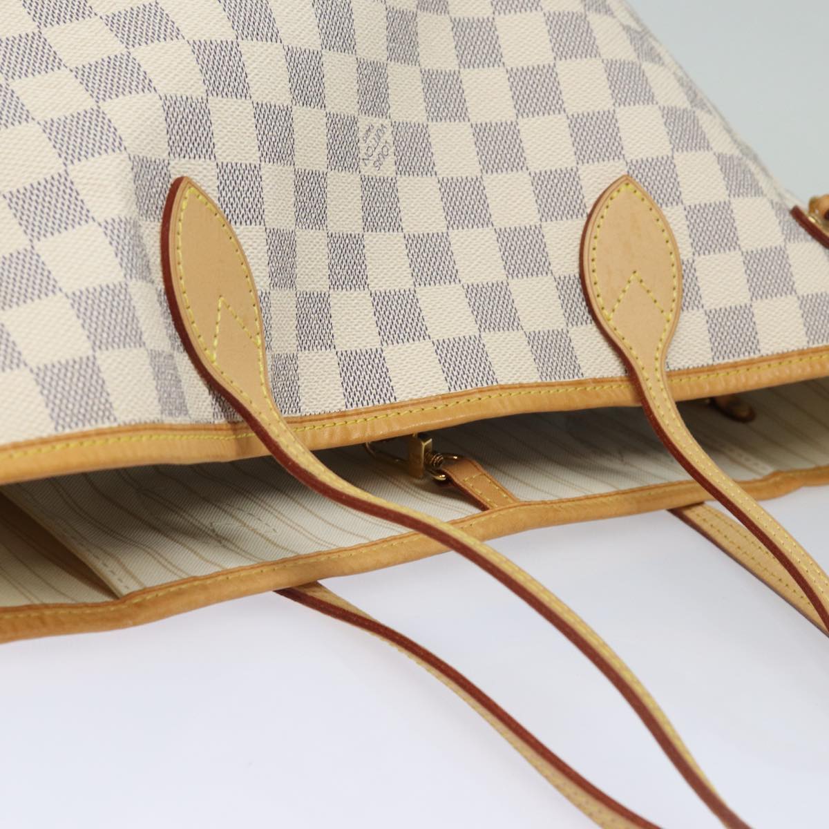 LOUIS VUITTON Damier Azur Neverfull MM Tote Bag N41605 LV 85930A