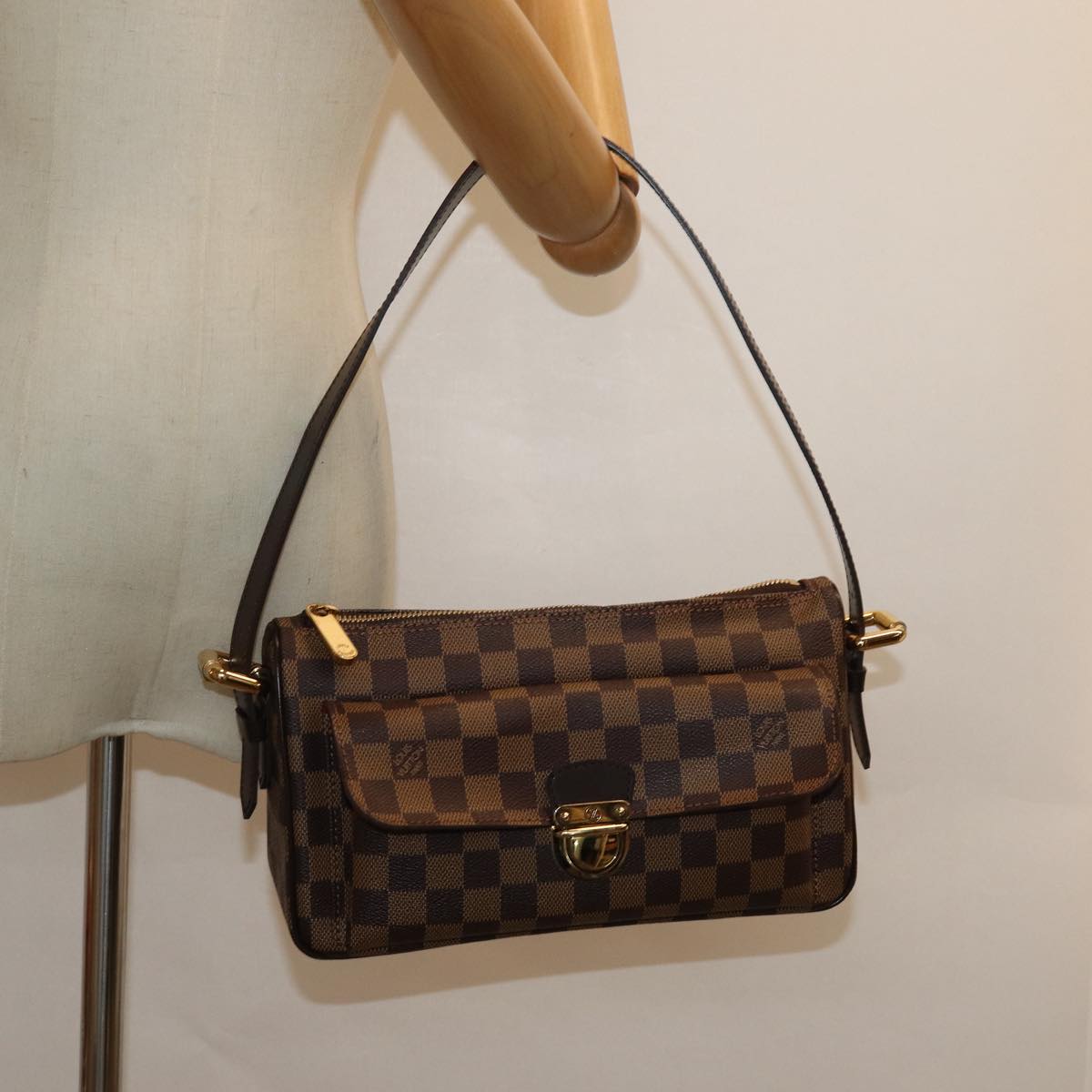 LOUIS VUITTON Damier Ebene Ravello GM Shoulder Bag N60006 LV 85940SA