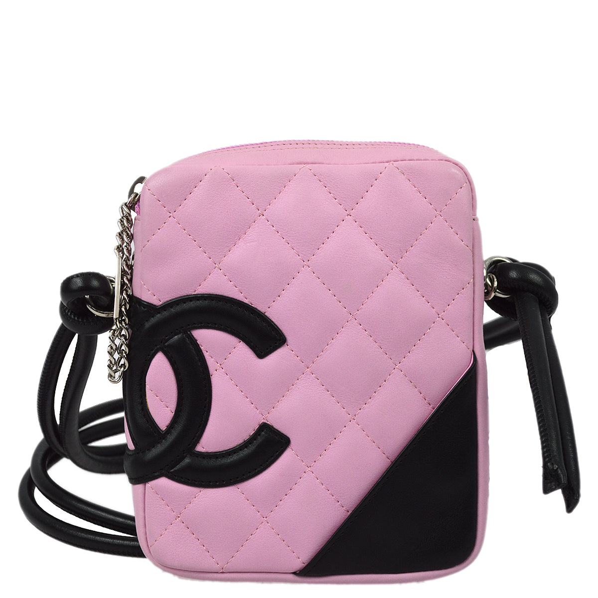 Luxury Chanel 2003-2004 Pink Calfskin Cambon Ligne Shoulder Bag 13