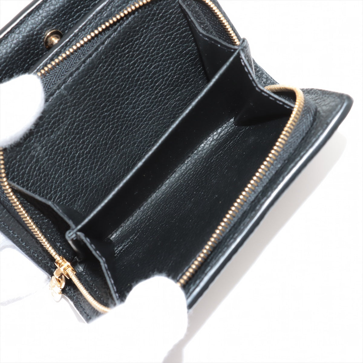 Louis Vuitton Monogram Broderie Portfolio Clare M81139 Black Compact Wallet