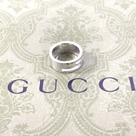Gucci Silver 925 Cutout G Ring