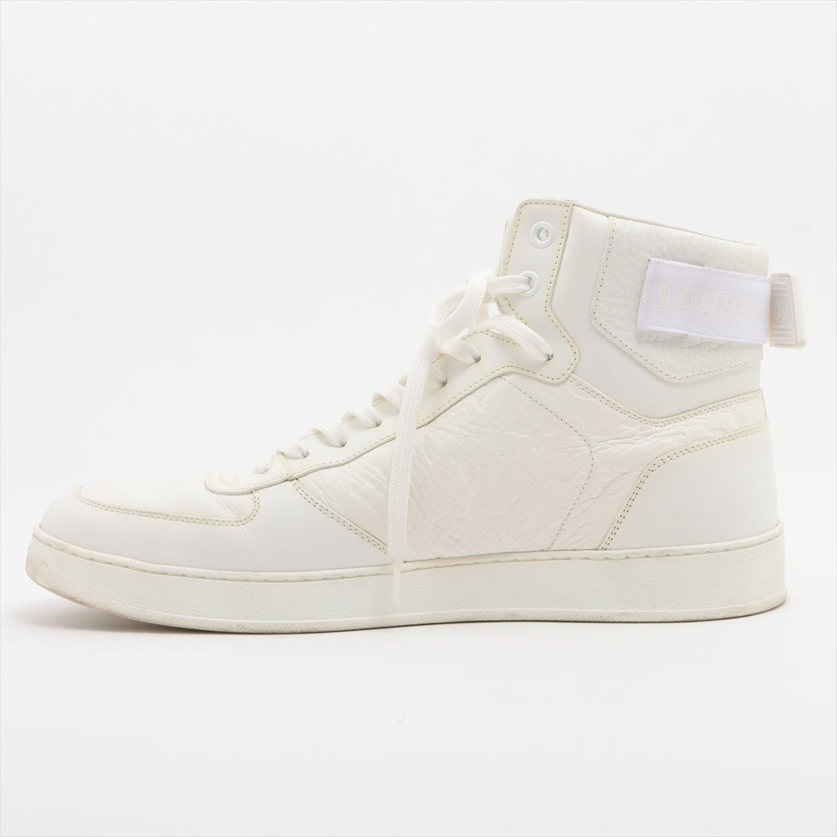 Louis Vuitton Rivoli Line 19 Years Leather Highcut Sneaker 8 Men White MS0199 Monogram