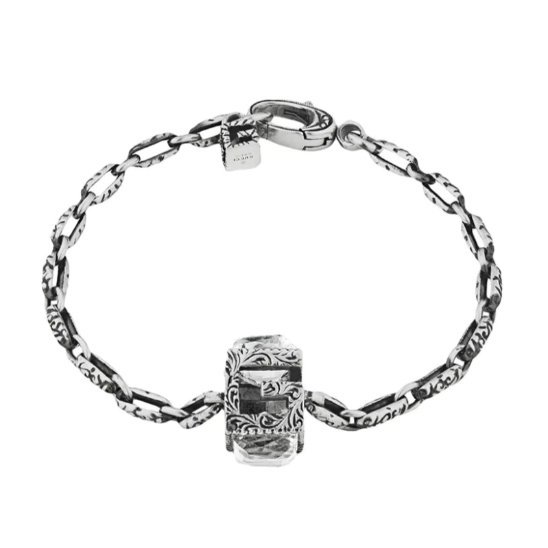 Luxury Gucci Trending 2025 Bracelet with GG Cube in Silver