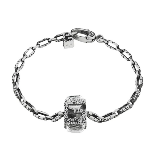 Luxury Gucci Trending 2025 Bracelet with GG Cube in Silver