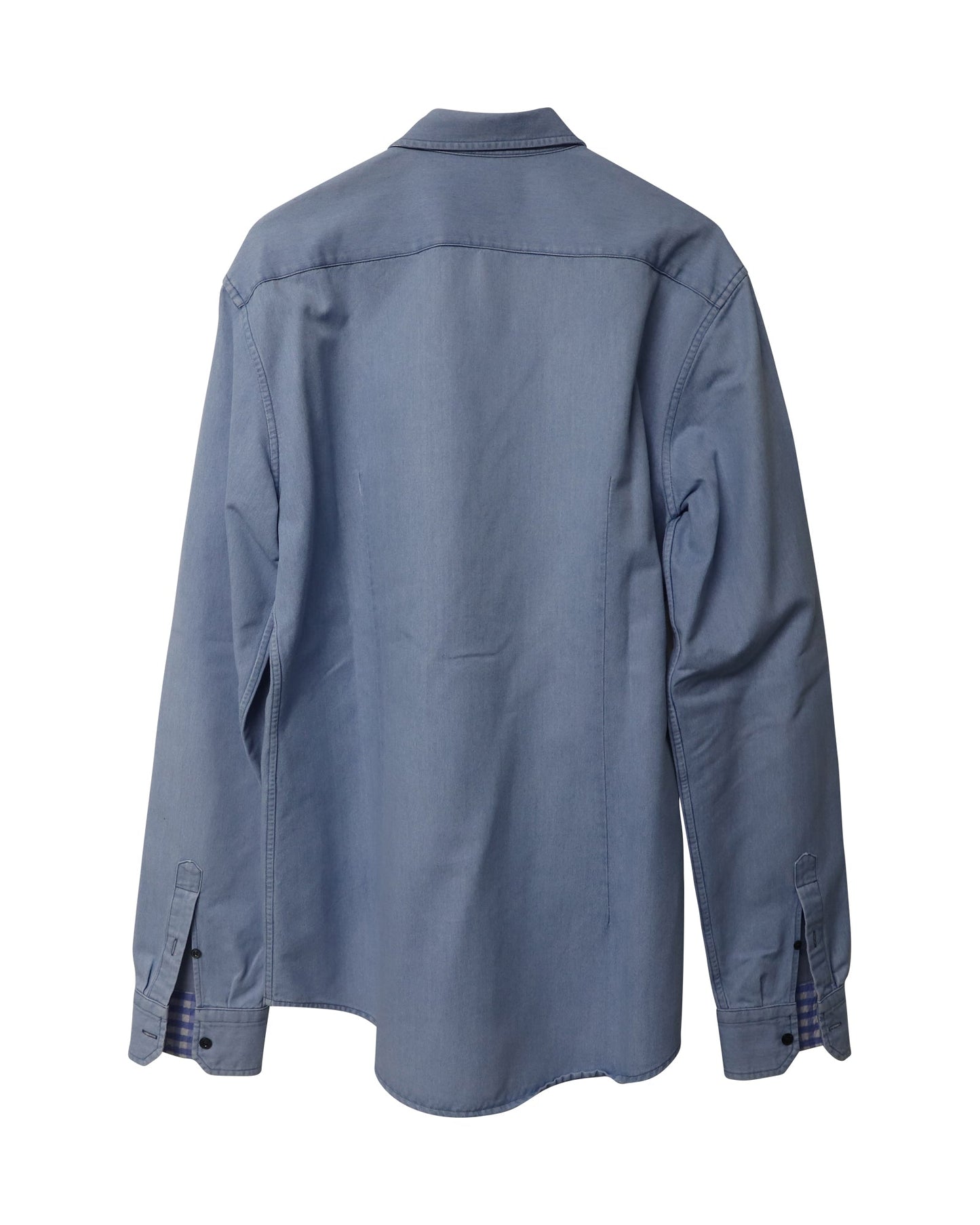 Luxury Gucci Trending 2025 Button-Down Shirt in Light Blue Cotton