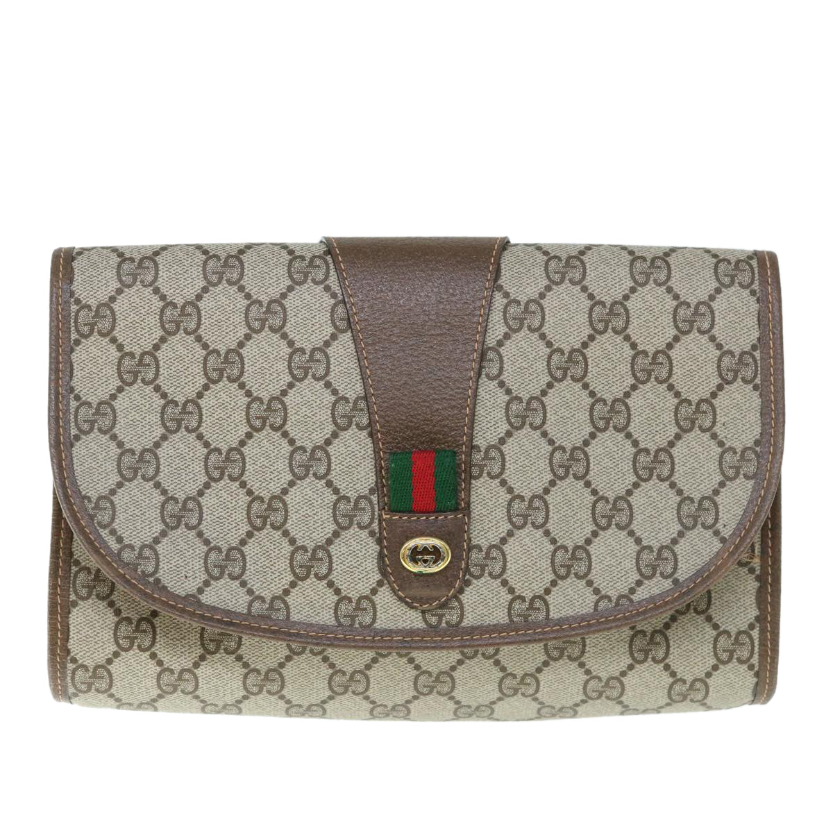 Gucci Gg Canvas  Canvas Clutch Bag