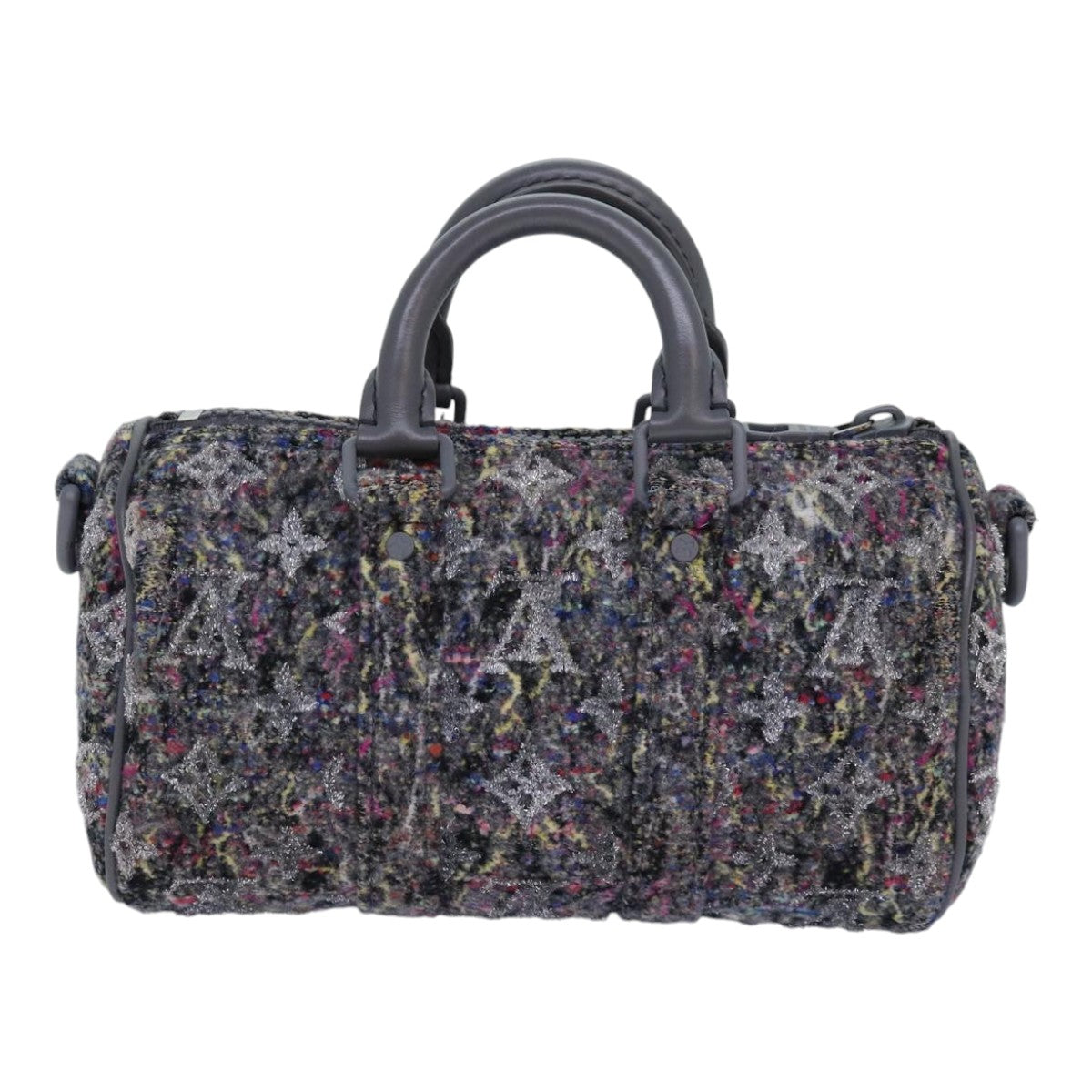 LOUIS VUITTON Monogram Felt Keepall XS Hand Bag Gray M80821 LV 86001S
