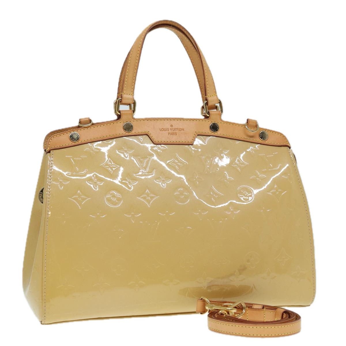 LOUIS VUITTON Monogram Vernis Blair MM Hand Bag Citrin M90108 LV 86013