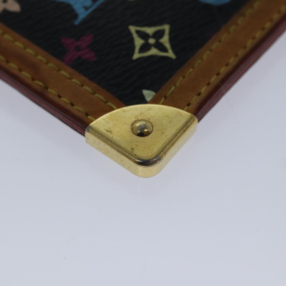LOUIS VUITTON Monogram Multicolor Pochette Cles Purse Black M92654 LV 86029