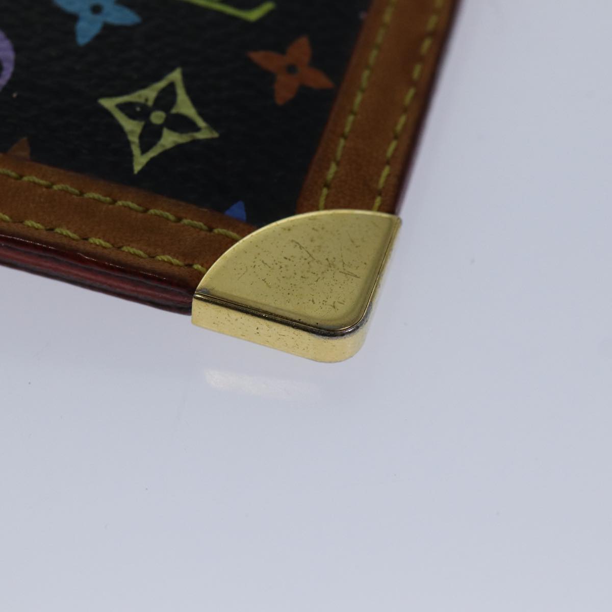 LOUIS VUITTON Monogram Multicolor Pochette Cles Purse Black M92654 LV 86029