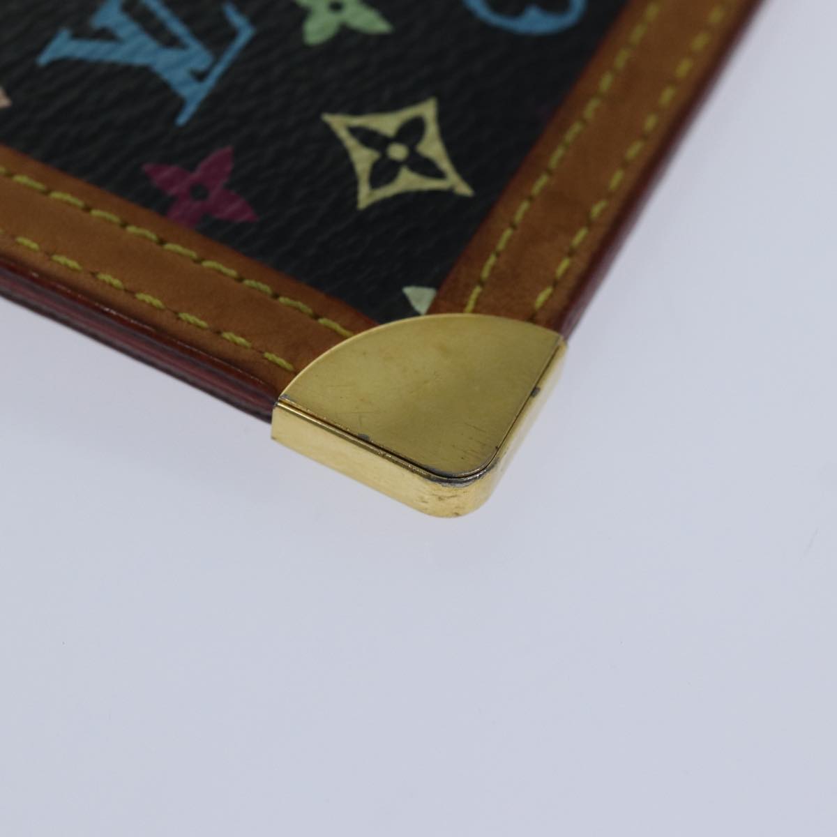 LOUIS VUITTON Monogram Multicolor Pochette Cles Purse Black M92654 LV 86029