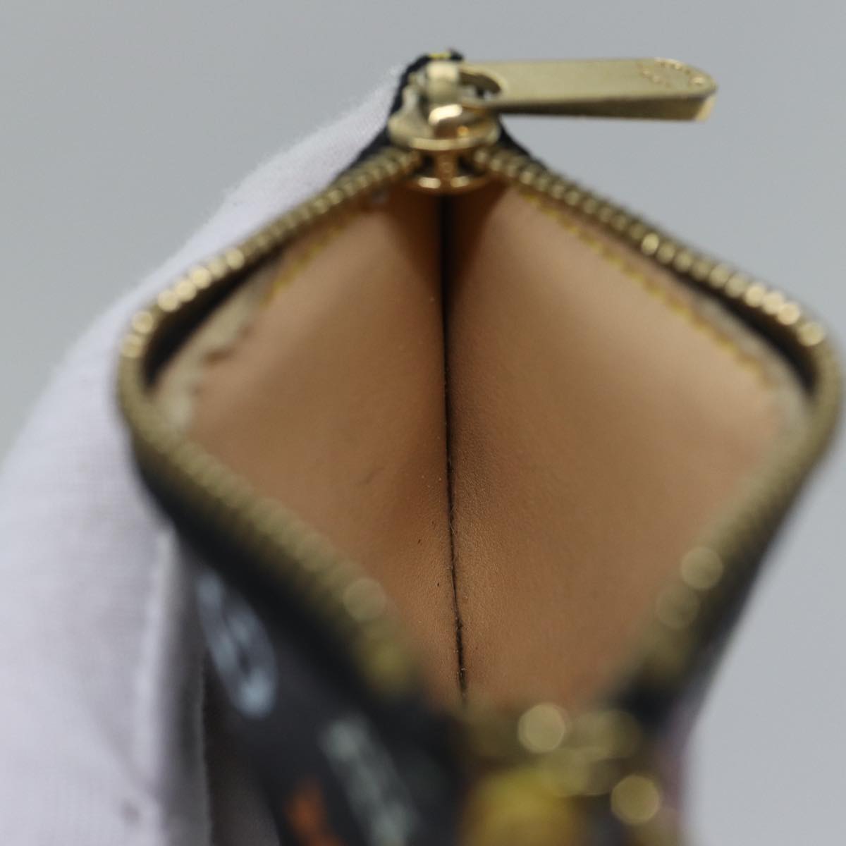 LOUIS VUITTON Monogram Multicolor Pochette Cles Purse Black M92654 LV 86029
