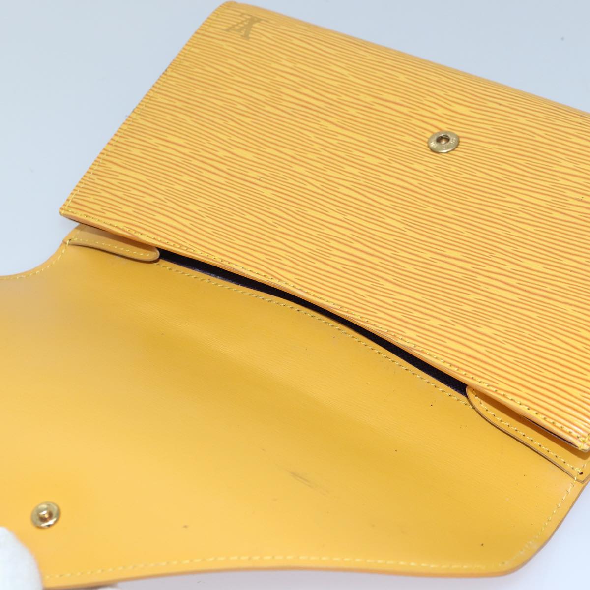 LOUIS VUITTON Epi Art Deco Clutch Bag Yellow M52639 LV 86032