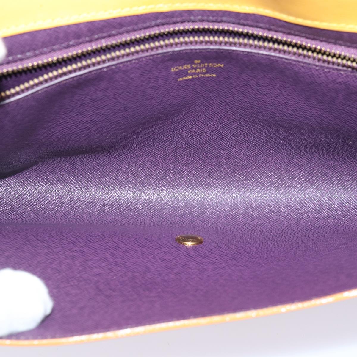 LOUIS VUITTON Epi Art Deco Clutch Bag Yellow M52639 LV 86032
