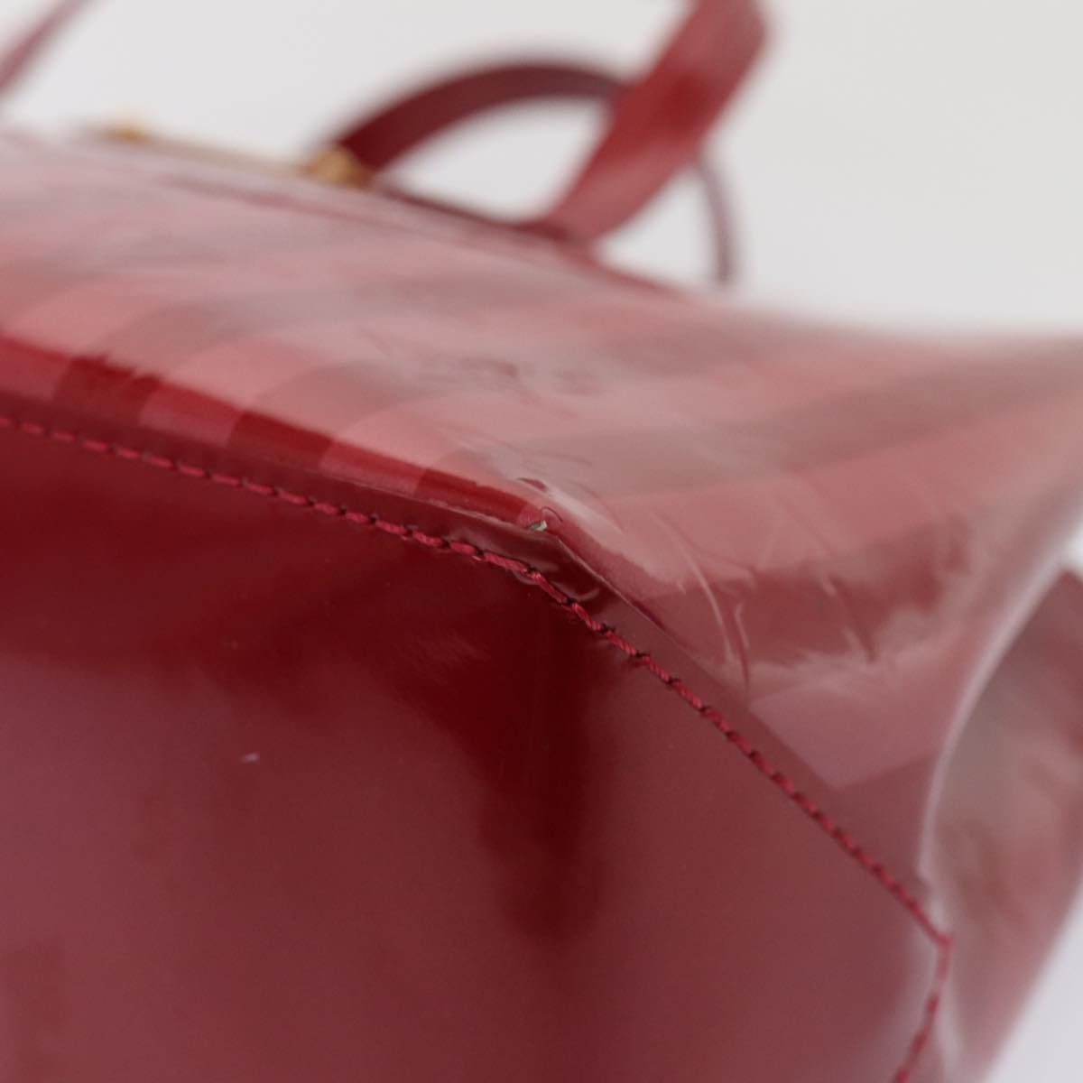 LOUIS VUITTON VernisRayure Wilshire PM Bag Pomme D'amour M91701 LV 86041