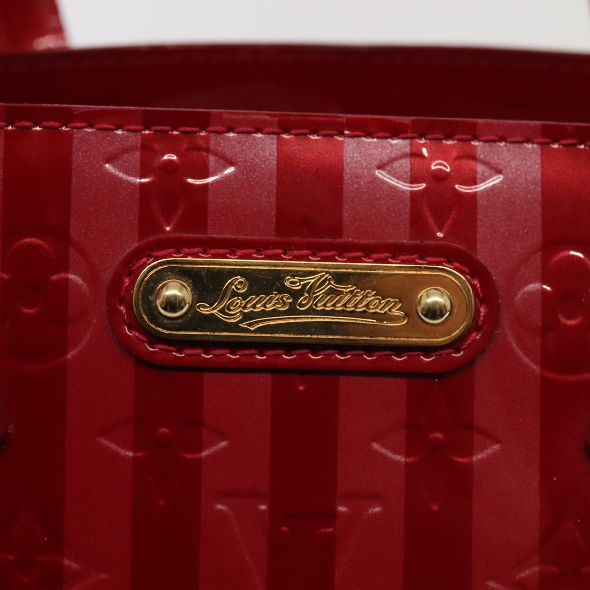 LOUIS VUITTON VernisRayure Wilshire PM Bag Pomme D'amour M91701 LV 86041