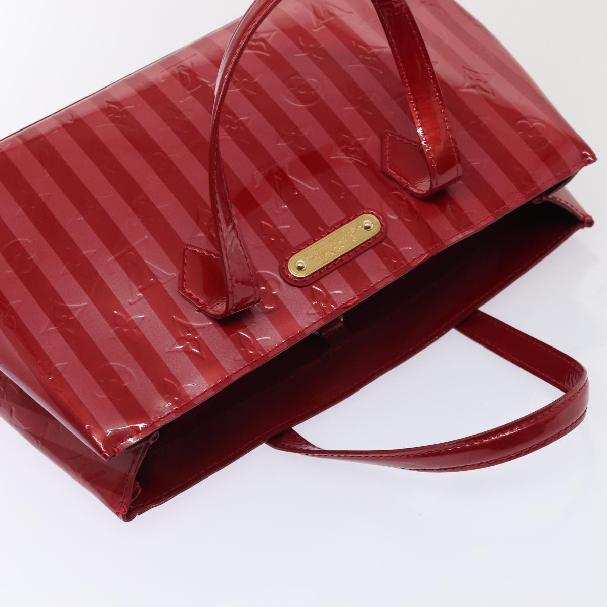 LOUIS VUITTON VernisRayure Wilshire PM Bag Pomme D'amour M91701 LV 86041
