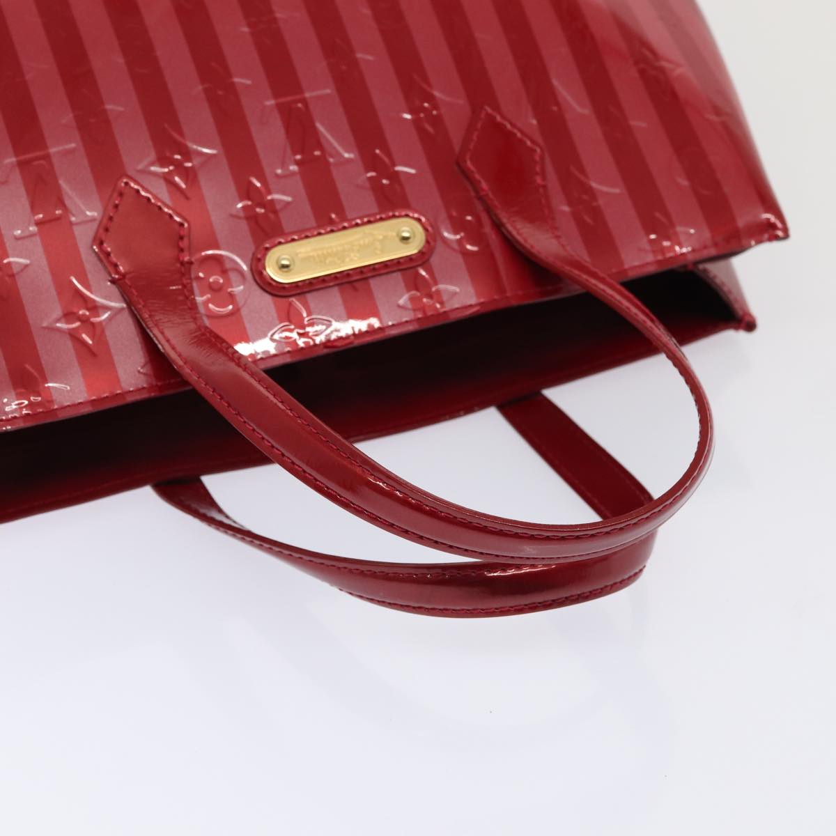 LOUIS VUITTON VernisRayure Wilshire PM Bag Pomme D'amour M91701 LV 86041