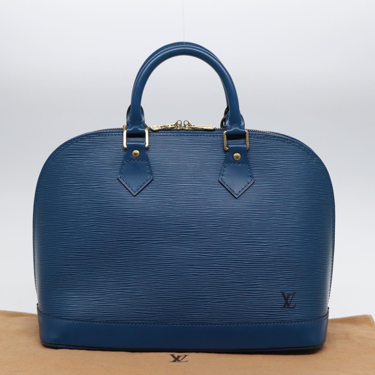 LOUIS VUITTON Epi Alma Hand Bag Toledo Blue M52145 LV 86063