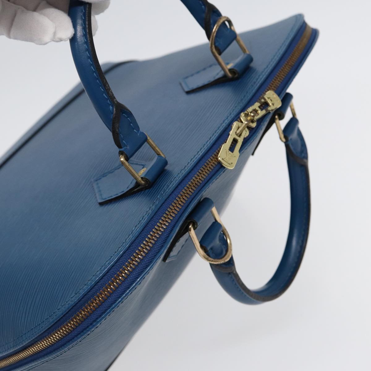 LOUIS VUITTON Epi Alma Hand Bag Toledo Blue M52145 LV 86063