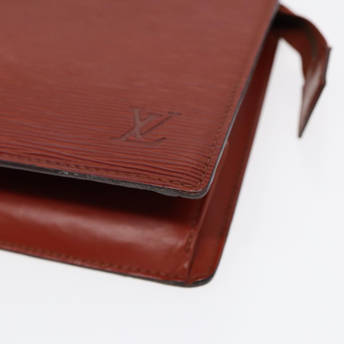 LOUIS VUITTON Epi Trousse Crete Pouch Brown M48403 LV 86086