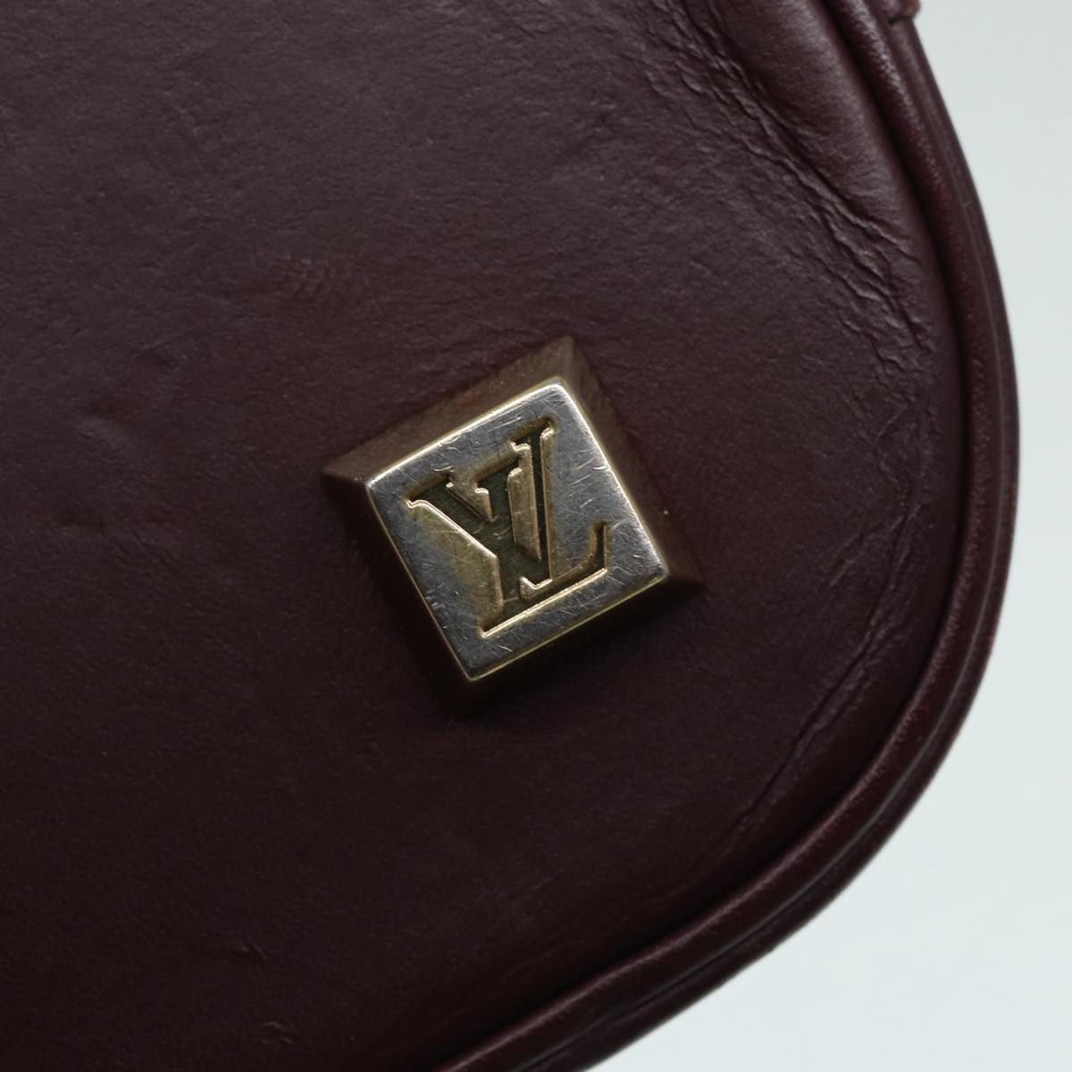 LOUIS VUITTON Monogram Mini Alma Haut Hand Bag Red M92204 LV 86110