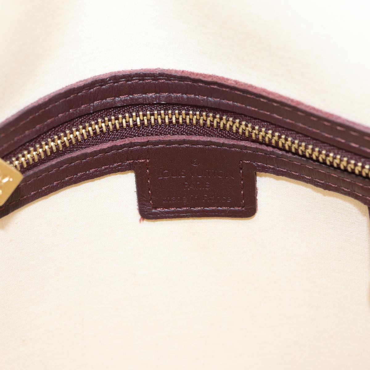 LOUIS VUITTON Monogram Mini Alma Haut Hand Bag Red M92204 LV 86110