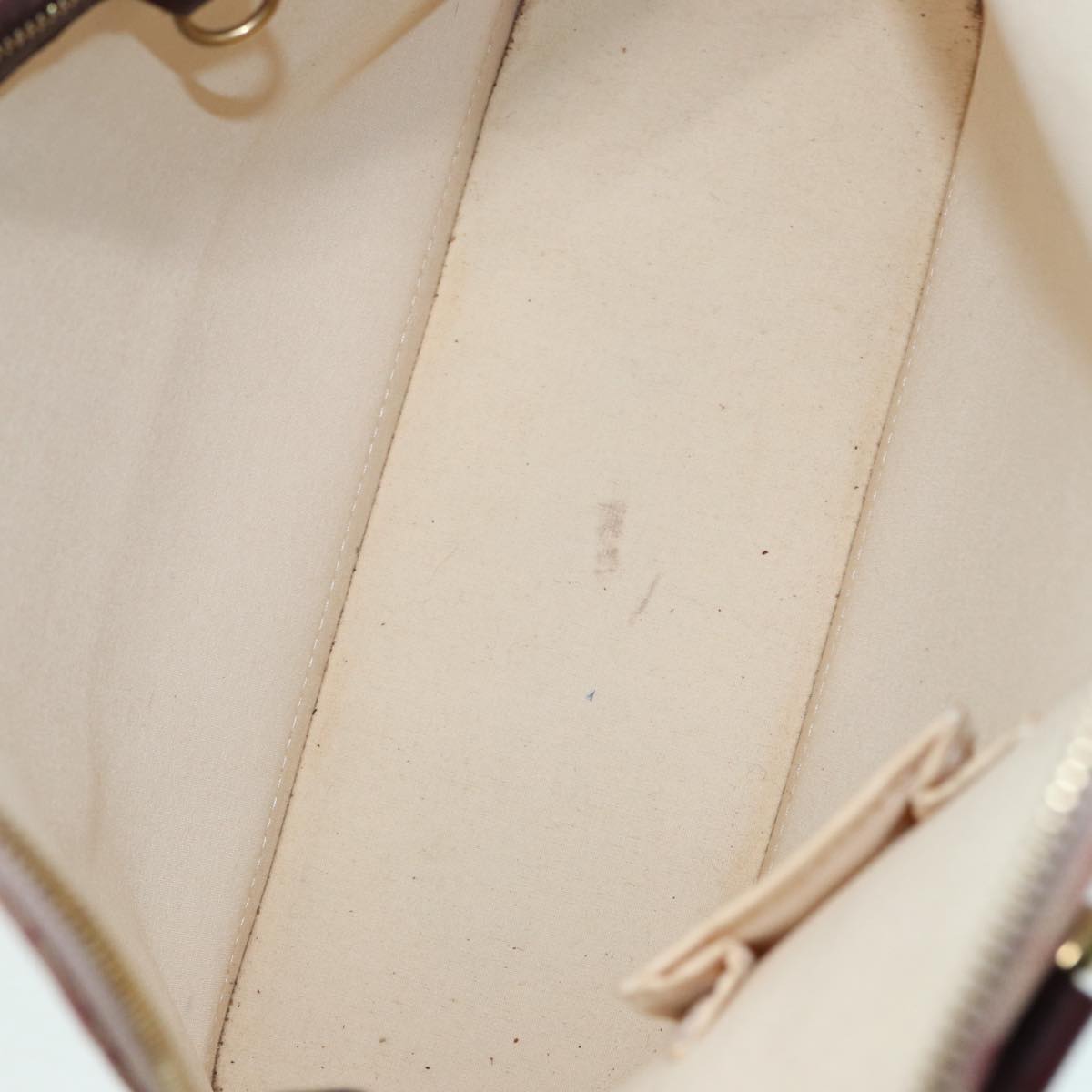 LOUIS VUITTON Monogram Mini Alma Haut Hand Bag Red M92204 LV 86110