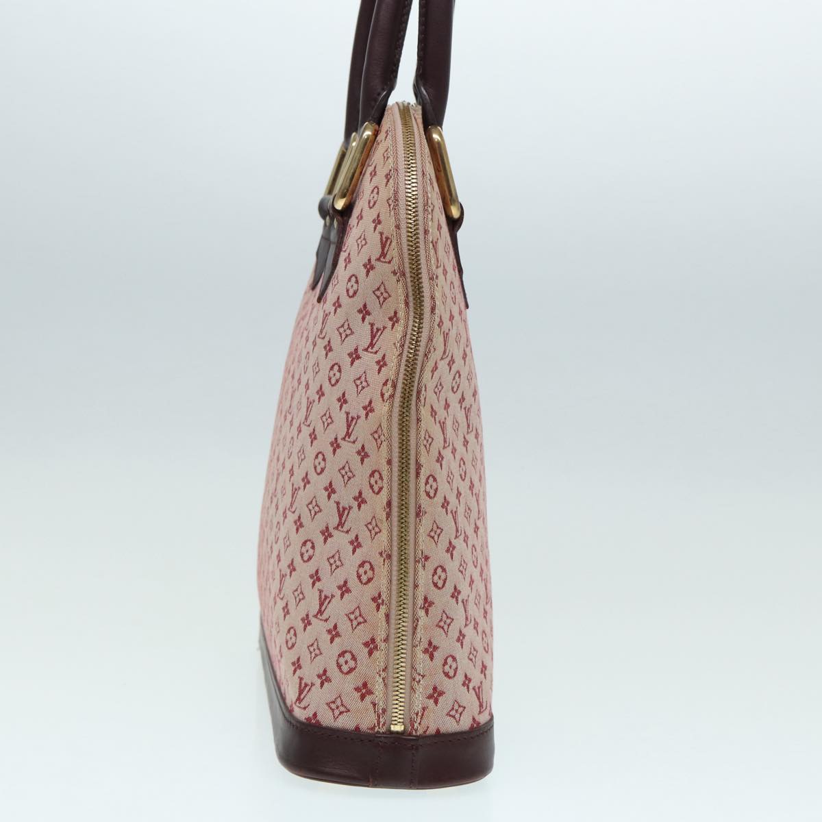 LOUIS VUITTON Monogram Mini Alma Haut Hand Bag Red M92204 LV 86110
