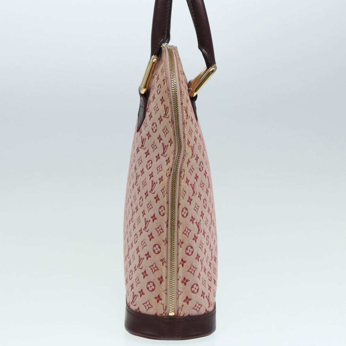 LOUIS VUITTON Monogram Mini Alma Haut Hand Bag Red M92204 LV 86110